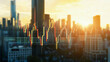 © Nano Photos - Financial market trends and urban skyline: Explore investment opportunities amidst dynamic stock exchange data and vibrant city growth.