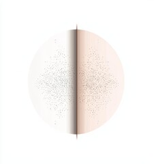 Aufkleber - A peach fuzz-colored circle featuring a modern halftone effect, set against a white backdrop