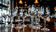 © Alex - Empty glasses set on the table in a restaurant