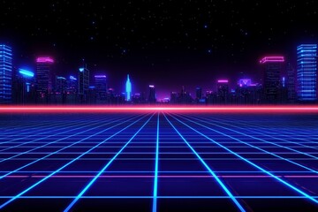 Poster - An abstract light design in blue, dark blue, and black, providing a background theme for technology innovation and future data.