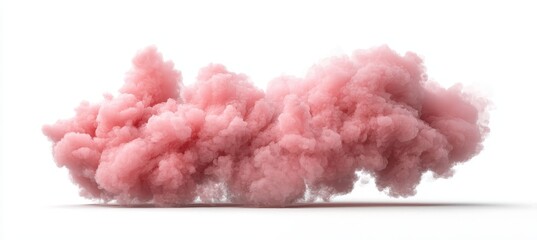 Poster - pink smoke effect utilized for decoration and concealment on a transparent background