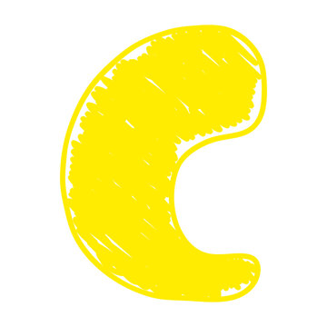 The letter Q of the English alphabet. A children's alphabet with hand-drawn letters. The ABC