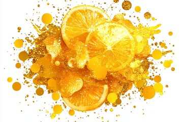 Wall Mural - magic sparks of star dust and gold glittering light particles. glitter light glow effect. golden rad