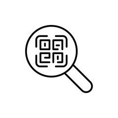 Fototapete - QR code scan outline icons, minimalist vector illustration ,simple transparent graphic element .Isolated on white background