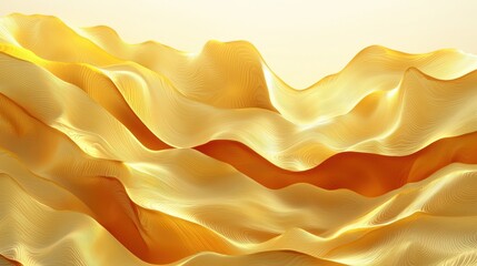 Poster - 3D detailed seamless soft cloud waves, warm golden sunlight reflections, ultra-realistic.