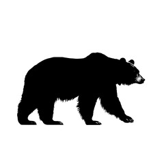 Wall Mural - black bear silhouette