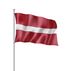 Wall Mural - Latvian flag isolated on white