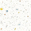 © Volodymyr - A charming storybook-inspired dot pattern, where each dot contains tiny whimsical doodles like stars, moons, and animals