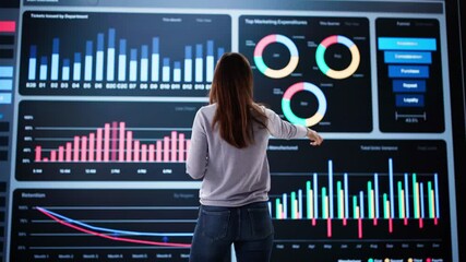 Aufkleber - Big Data Artificial Intelligence Dashboard