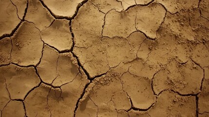 Fototapete - 3D hyper-realistic seamless ground waves, detailed cracked soil textures for overlays.