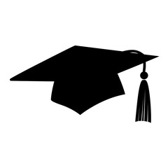 Wall Mural - graduation cap clipart silhouette