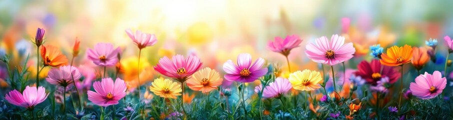 Canvas Print - Vibrant Meadow of Wildflowers in Bloom