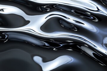 Poster - reflections on a glossy surface create cool tones and dynamic patterns