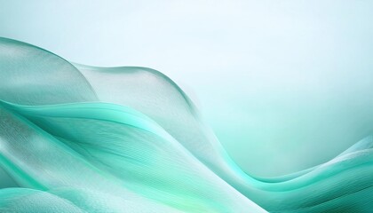 Wall Mural - fluid turquoise waves abstract background for modern design, digital flow art with gradient lines and soft motion

