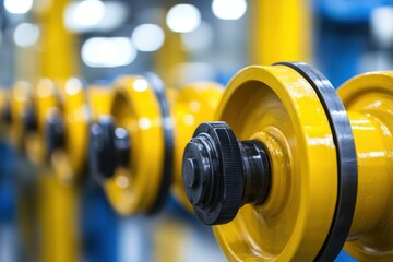 Poster - Technicians Adjusting Pressure Valves in Energy Facility Setting for Optimal Performance