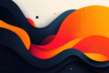 Poster - Dynamic abstract layout design for promotional flyers featuring bold colors and shapes
