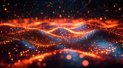 Poster - glowing global corporate network connecting vibrant futuristic offices worldwide