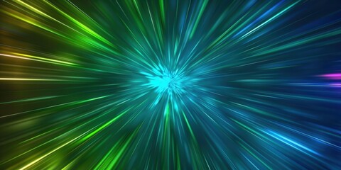 Poster - a vibrant, abstract burst of colors radiating from the center, creating a dynamic and energetic visu