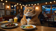 © heri - cat in the restaurant