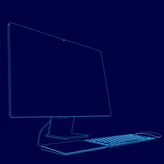 Poster - A computer monitor is shown in a blue background. The monitor is turned off and the screen is blank