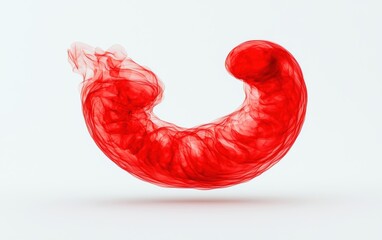 Poster - abstract red smoke shape creating a dynamic and artistic visual, perfect for creative projects and m