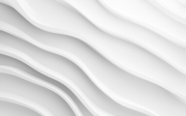 Poster - elegant white wave patterns create a soft and modern texture, perfect for backgrounds and design pro