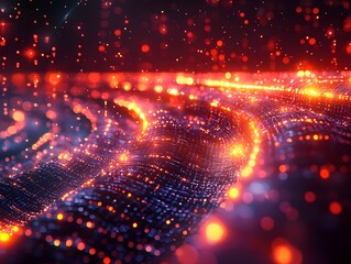 Poster - Dynamic Visualization of Quantum Probabilities Collapsing into Vibrant States in High Tech Lab
