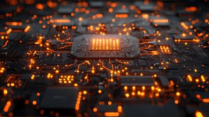 Poster - Mesmerizing Quantum Supercomputer Circuits Emanating Radiant Glow of Interconnected Qubits