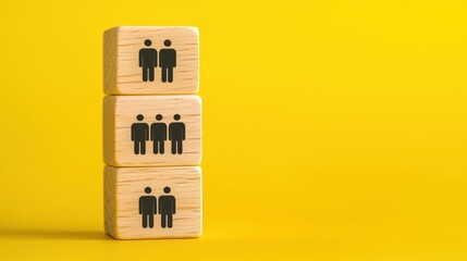 Poster - Colorful blocks symbolize teamwork and collaboration, emphasizing and connection in a vibrant setting.