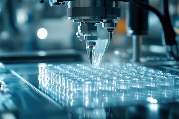 Poster - The automated molding process of a silicone injection system, showcasing the smooth and efficient workflow of high-tech machinery