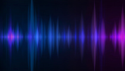 Wall Mural - abstract neon background. sound wave design element.