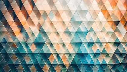 Leinwandbilder - geometric abstract pattern with pastel 3d triangular tiles for modern wall design or digital background