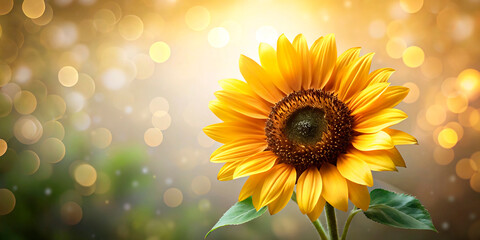 Sticker - yellow sunflower background