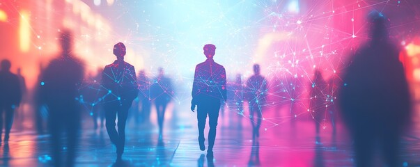 Poster - AIgenerated concept of people connected in a communication network