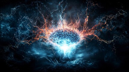 Leinwandbilder - Vibrant energy explosion abstract universe digital art cosmic environment dynamic viewpoint nonexistence concept