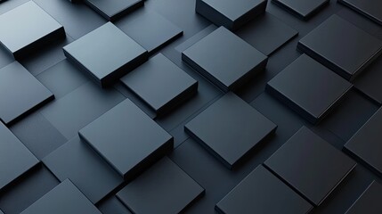Aufkleber - Overlapping squares in light and dark shades for a clean and sharp geometric background