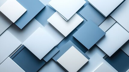 Aufkleber - Overlapping squares in light and dark shades for a clean and sharp geometric background