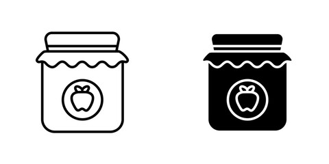 Wall Mural - jam vectors icons set in filled and strokes on white background