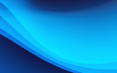 Fototapete - Blue gradient waves abstract background modern design
