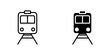 © Raj - Train vectors icons set in filled and strokes on white background