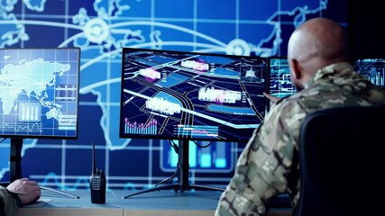 Poster - Military Control Center. Cyber Technology Operator