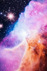 Wall Mural - Spectacular nebula in space with vibrant colors, cosmic exploration, astronomy wonders, dreamy galaxy background