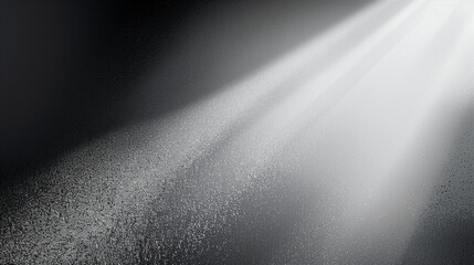 Poster - Abstract background featuring a spotlight illuminating a black wall with a gray gradient texture, creating a sleek and modern design with ample copy space for branding, advertising, or creative use, w