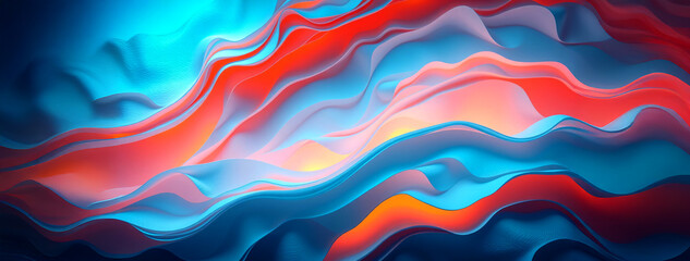 Wall Mural - Abstract Curved Multi color Shape with Lighting Effect – Luxury Design on Multi color Background with Copy Space.	