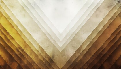 Poster - textured abstract geometric background with layered golden and white angular shapes, vintage grunge aesthetic, modern design

