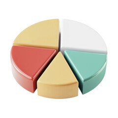 Aufkleber - Colorful pie chart segments representing data visualization