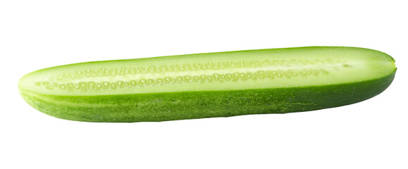 Canvas Print - cucumber slice isolated over a transparent background