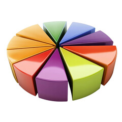 Poster - Colorful geometric shapes arranged in circular pattern, showcasing vibrant hues like orange, purple, green, and blue. This evokes creativity and playfulness