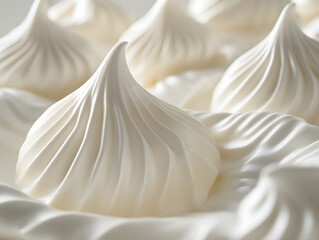 Wall Mural - Elegant White Meringue Kisses: Soft Peaks, Sweet Treat, and Dessert Delight