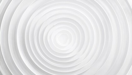 Aufkleber - monochrome white concentric circle pattern with embossed texture, abstract geometric background for minimalistic design projects

